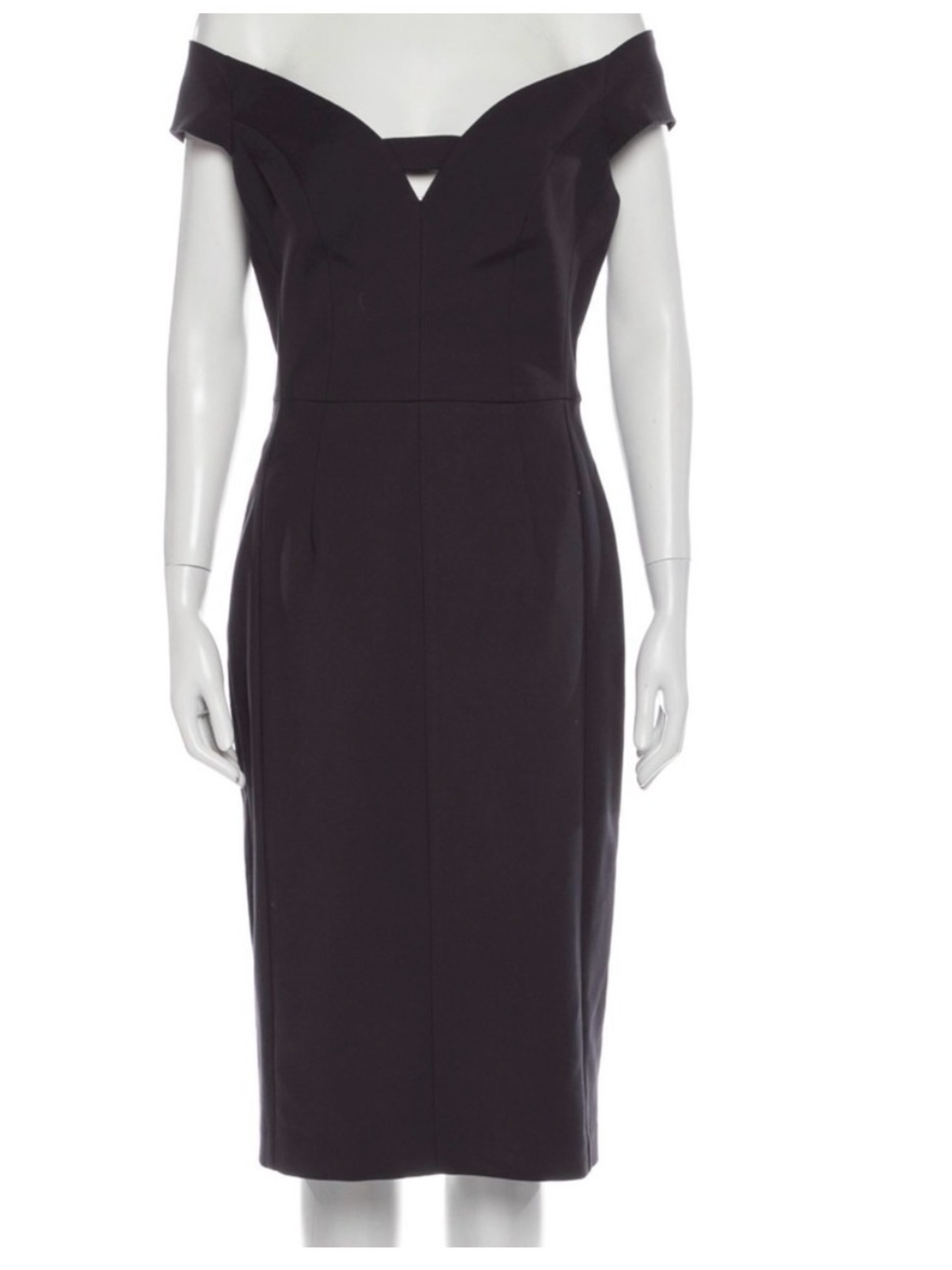 New nwt Perfect Black Halo Riya Off-The-Shoulder Sheath Dress 6 - Picture 3 of 8